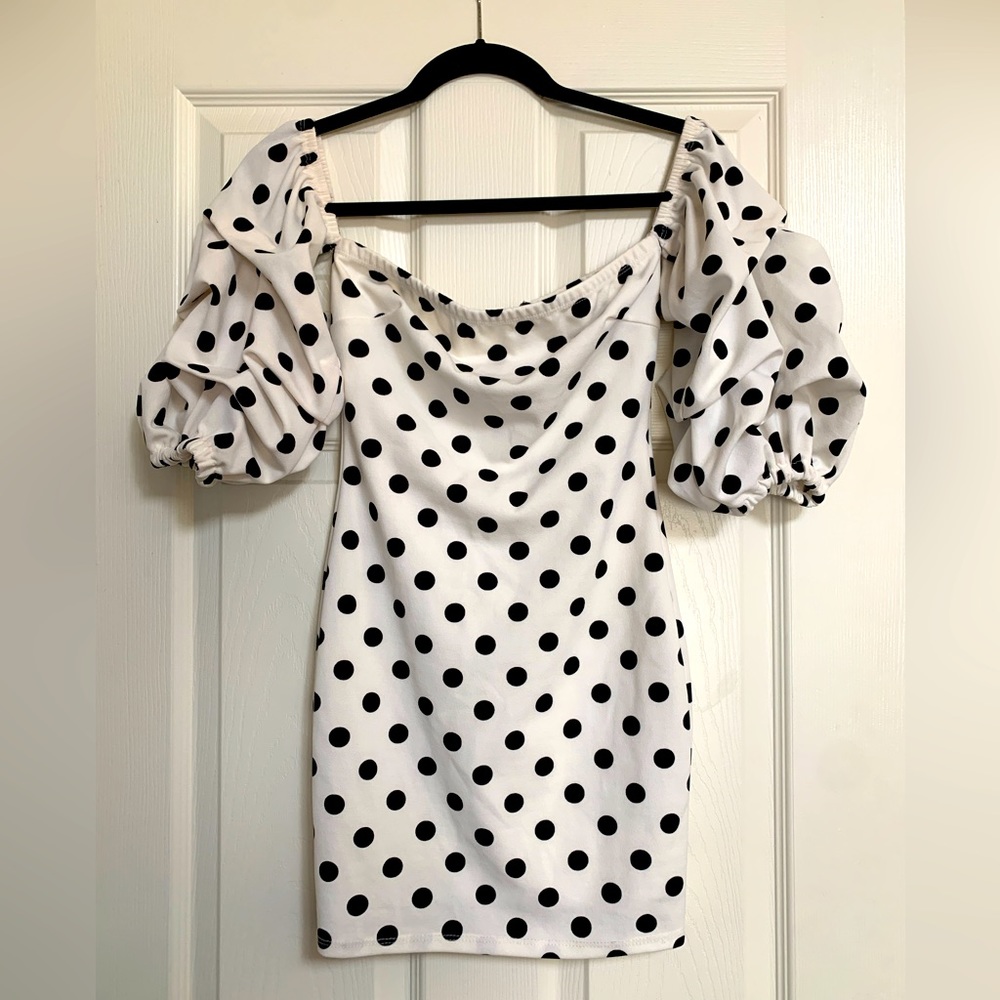 Off The Shoulder Polka Dot Dress/Top